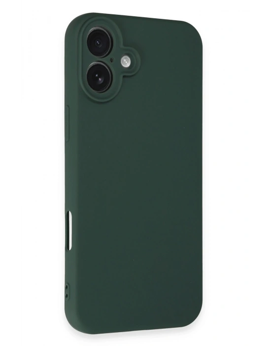 Newface iPhone 16 Plus Kılıf First Silikon - Koyu Yeşil