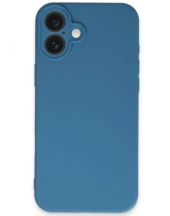 Newface iPhone 16 Plus Kılıf First Silikon - Mavi