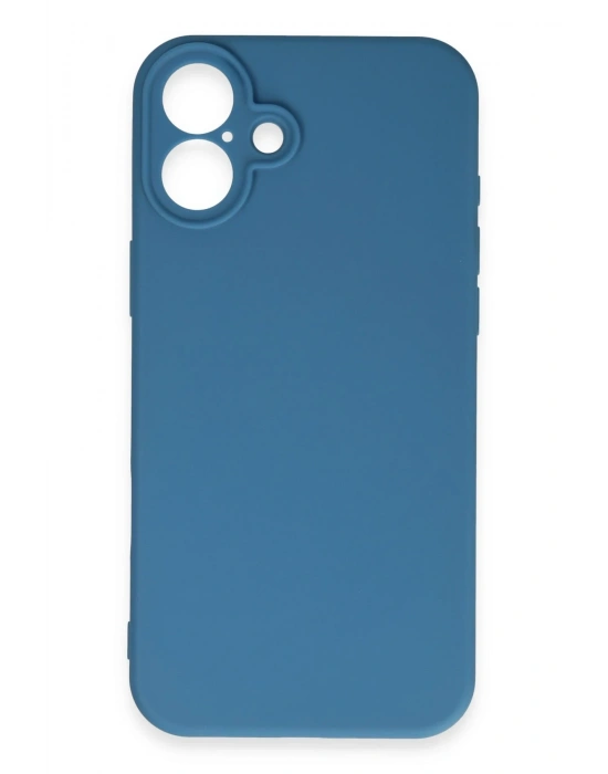 Newface iPhone 16 Plus Kılıf First Silikon - Mavi