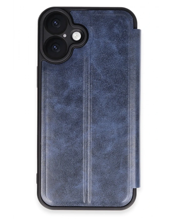 Newface iPhone 16 Plus Kılıf Flip Cover - Lacivert