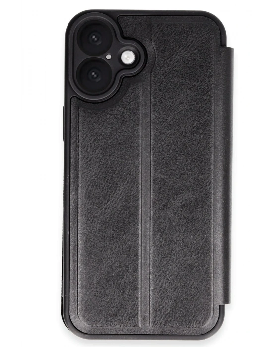 Newface iPhone 16 Plus Kılıf Flip Cover - Siyah
