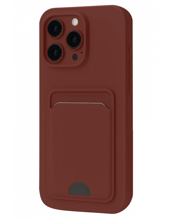 Newface iPhone 16 Plus Kılıf Kelvin Kartvizitli Silikon - Bordo