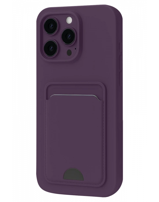 Newface iPhone 16 Plus Kılıf Kelvin Kartvizitli Silikon - Derin Mor