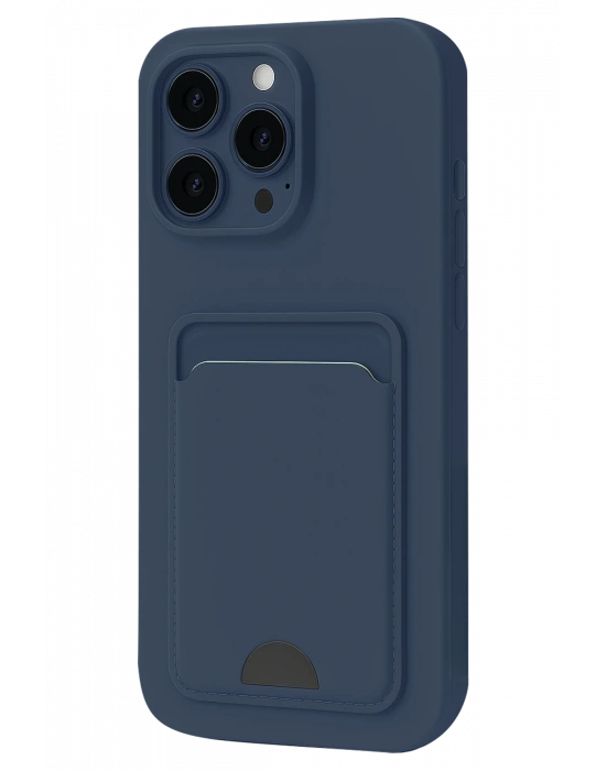 Newface iPhone 16 Plus Kılıf Kelvin Kartvizitli Silikon - Lacivert