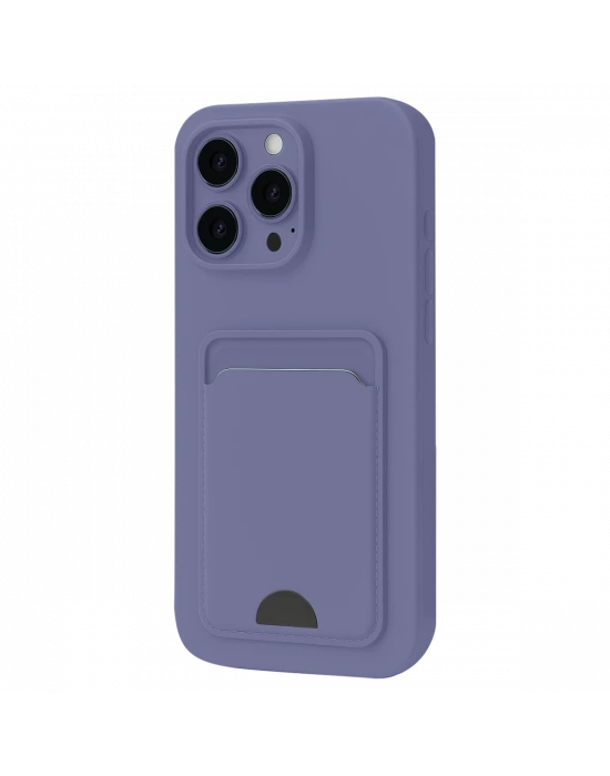 Newface iPhone 16 Plus Kılıf Kelvin Kartvizitli Silikon - Lila