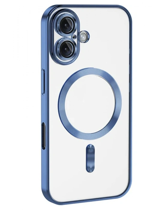 Newface iPhone 16 Plus Kılıf Kross Magneticsafe Kapak - Mavi