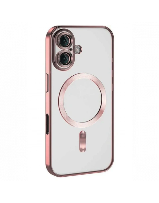 Newface iPhone 16 Plus Kılıf Kross Magneticsafe Kapak - Pembe