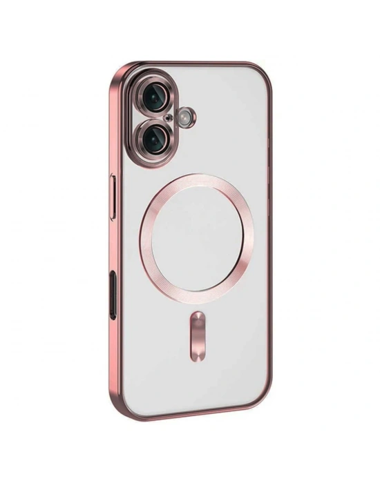 Newface iPhone 16 Plus Kılıf Kross Magneticsafe Kapak - Pembe