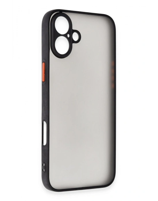 Newface iPhone 16 Plus Kılıf Montreal Silikon Kapak - Siyah