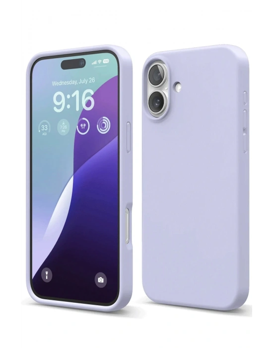 Newface iPhone 16 Plus Kılıf Nano içi Kadife Silikon - Lila