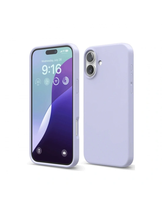 Newface iPhone 16 Plus Kılıf Nano içi Kadife Silikon - Lila