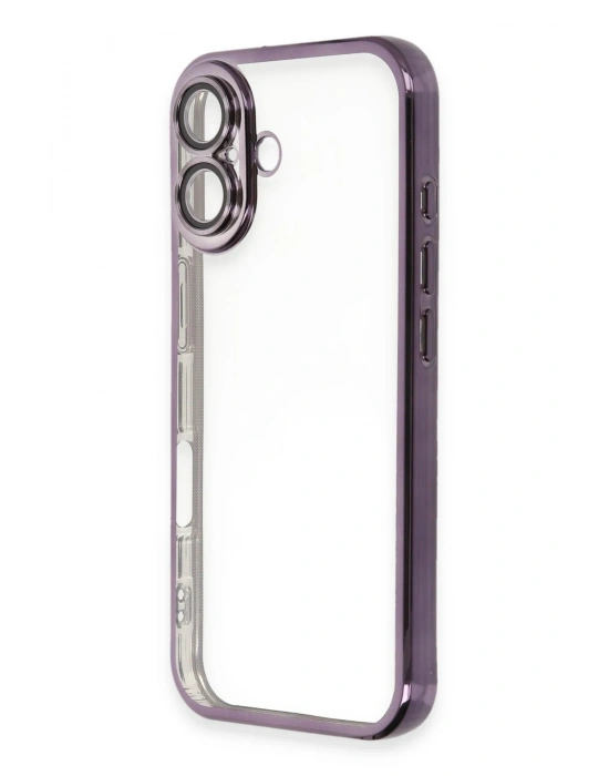 Newface iPhone 16 Plus Kılıf Razer Lensli Silikon - Mor