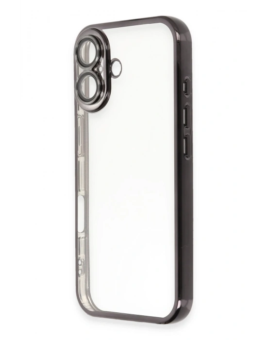 Newface iPhone 16 Plus Kılıf Razer Lensli Silikon - Siyah