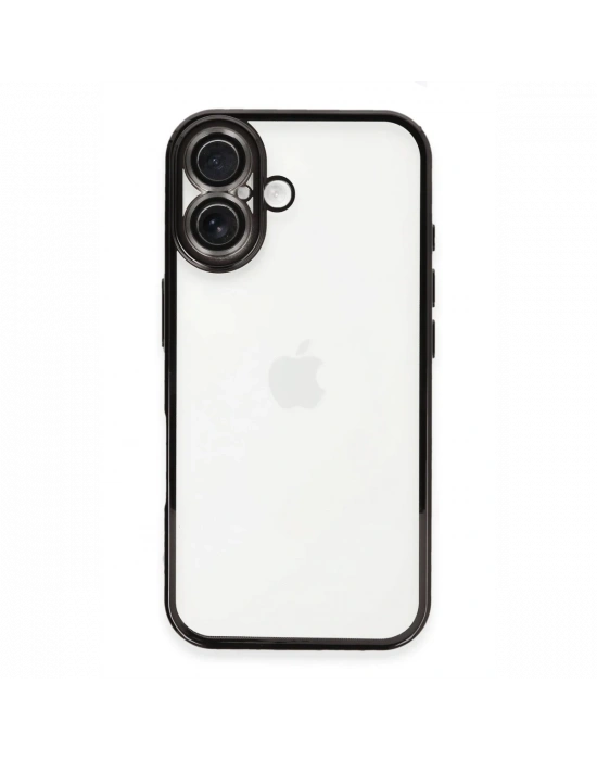 Newface iPhone 16 Plus Kılıf Razer Lensli Silikon - Siyah