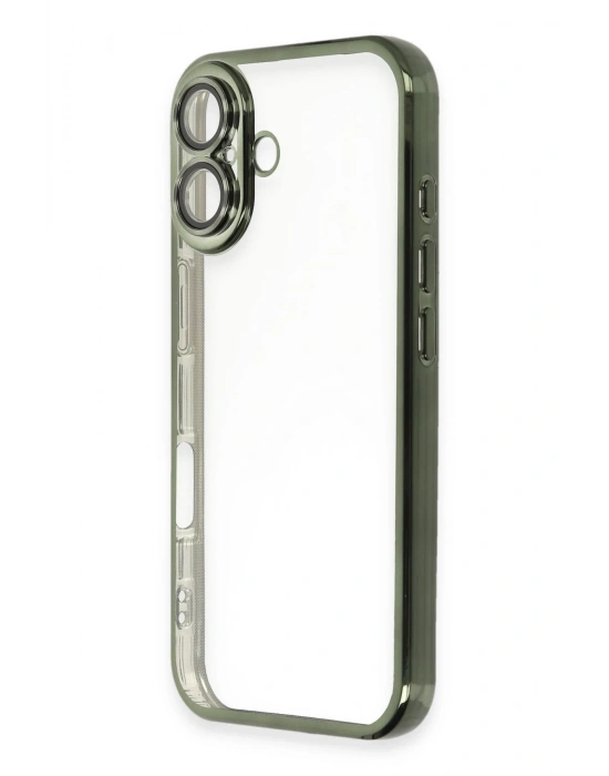 Newface iPhone 16 Plus Kılıf Razer Lensli Silikon - Yeşil