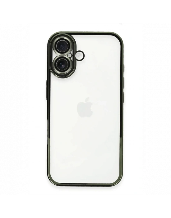 Newface iPhone 16 Plus Kılıf Razer Lensli Silikon - Yeşil