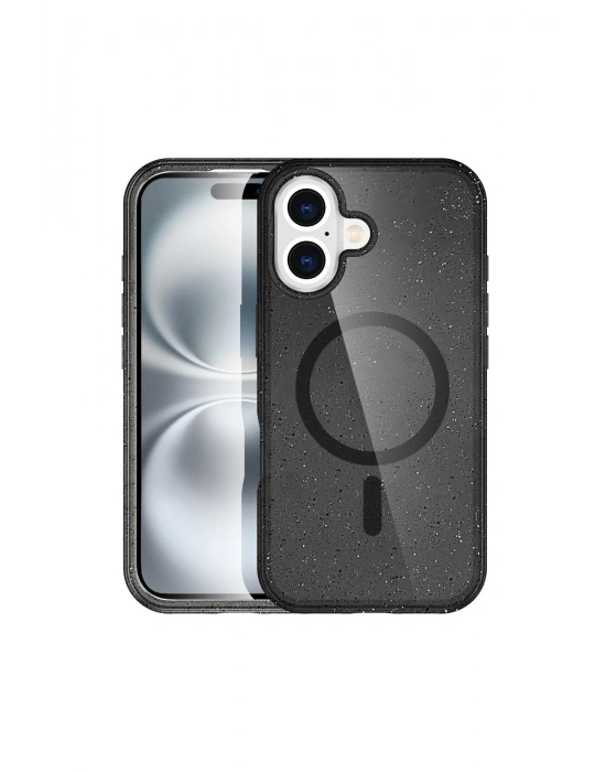 Newface iPhone 16 Plus Kılıf Star Magsafe Kapak - Siyah