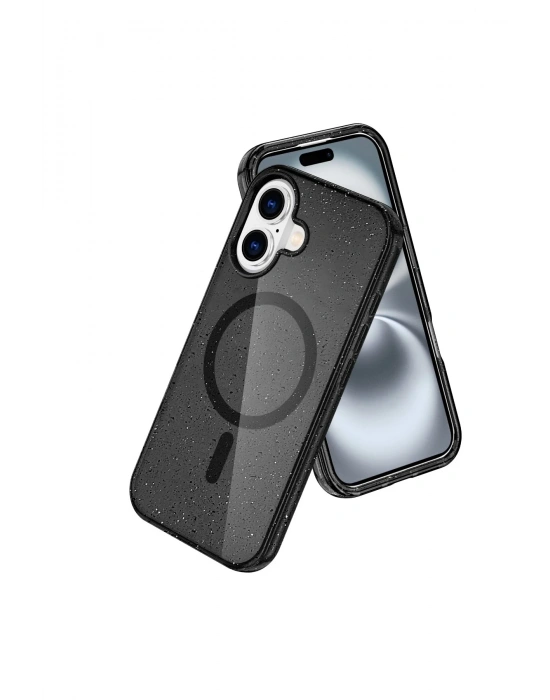 Newface iPhone 16 Plus Kılıf Star Magsafe Kapak - Siyah