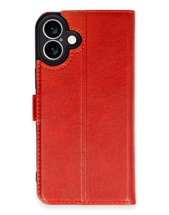 Newface iPhone 16 Plus Kılıf Trend S Plus Kapaklı Kılıf - Kırmızı