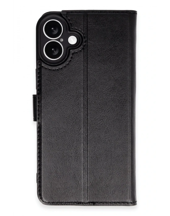 Newface iPhone 16 Plus Kılıf Trend S Plus Kapaklı Kılıf - Siyah