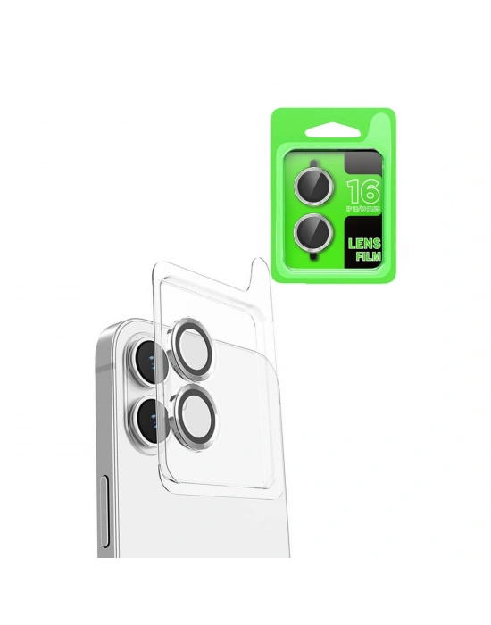 Newface iPhone 16 Plus Raze Metal Kamera Lens - Beyaz