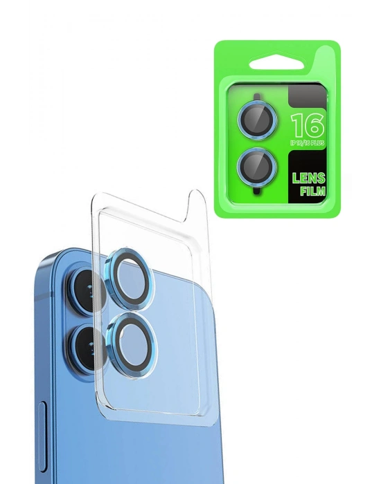 Newface iPhone 16 Plus Raze Metal Kamera Lens - Lacivert