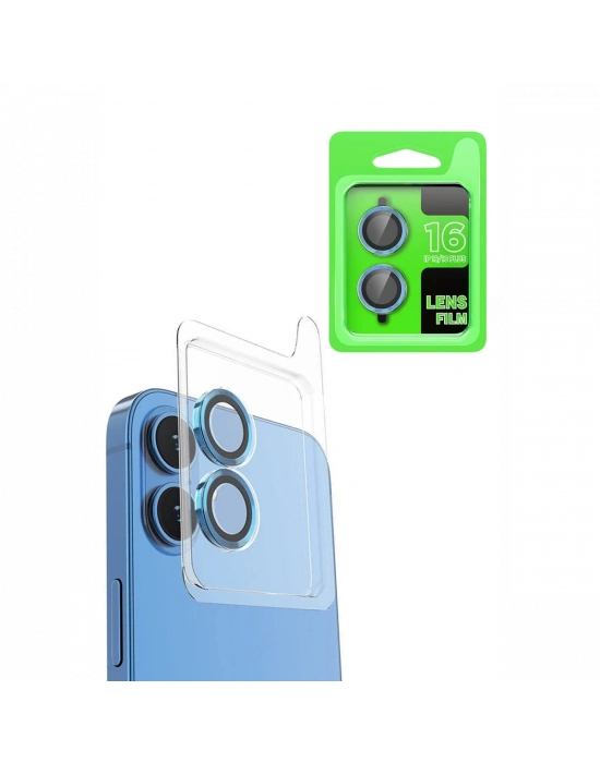 Newface iPhone 16 Plus Raze Metal Kamera Lens - Lacivert