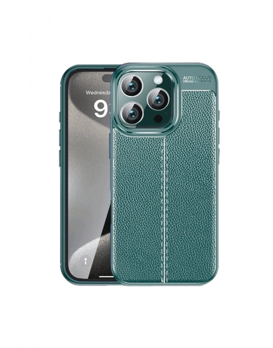 Newface iPhone 16 Pro Kılıf Auto Focus Kapak - Koyu Yeşil