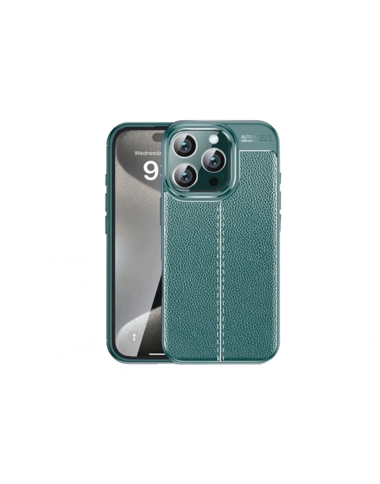 Newface iPhone 16 Pro Kılıf Auto Focus Kapak - Koyu Yeşil