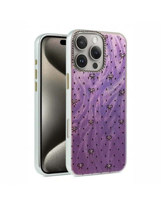 Newface iPhone 16 Pro Kılıf Blade Aynalı Desenli Kapak - Desen 2