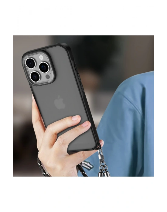 Newface iPhone 16 Pro Kılıf Elegant Kapak - Siyah