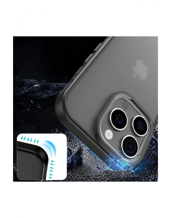 Newface iPhone 16 Pro Kılıf Elegant Kapak - Siyah