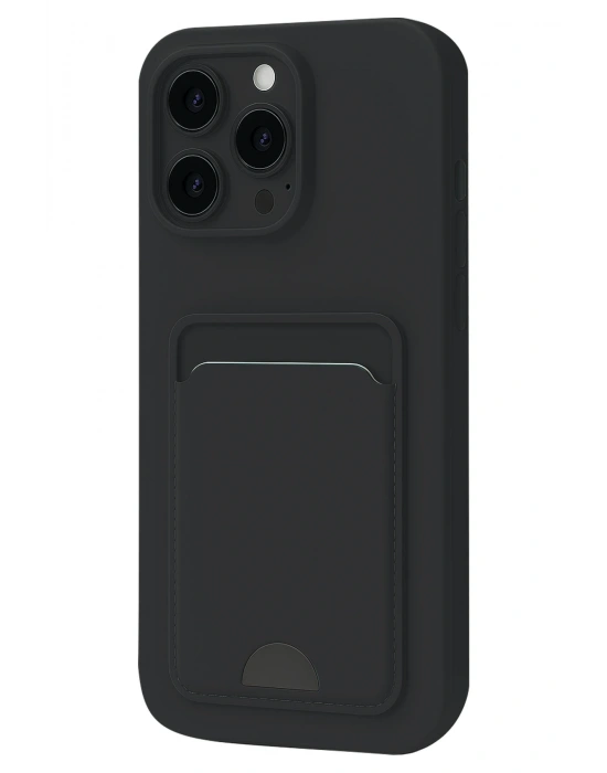 Newface iPhone 16 Pro Kılıf Kelvin Kartvizitli Silikon - Siyah