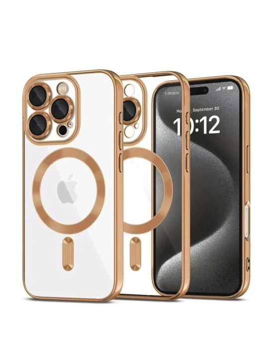 Newface iPhone 16 Pro Kılıf Kross Magneticsafe Kapak - Çöl Titanyum