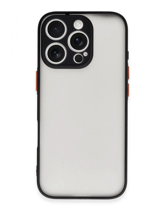 Newface iPhone 16 Pro Kılıf Montreal Silikon Kapak - Siyah