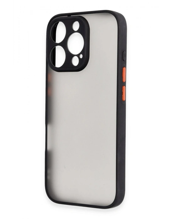 Newface iPhone 16 Pro Kılıf Montreal Silikon Kapak - Siyah