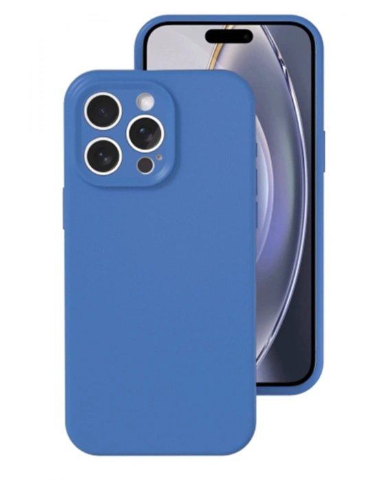 Newface iPhone 16 Pro Kılıf Nano içi Kadife Silikon - Mavi