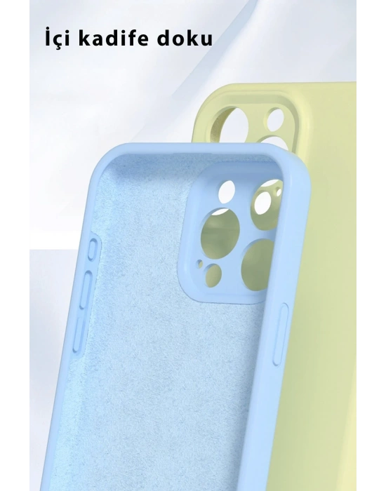 Newface iPhone 16 Pro Kılıf Nano içi Kadife Silikon - Mavi