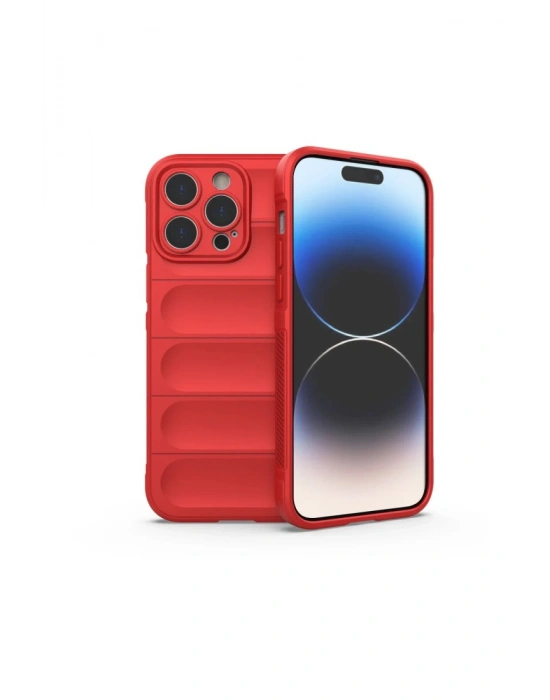 Newface iPhone 16 Pro Kılıf Optimum Silikon - Kırmızı