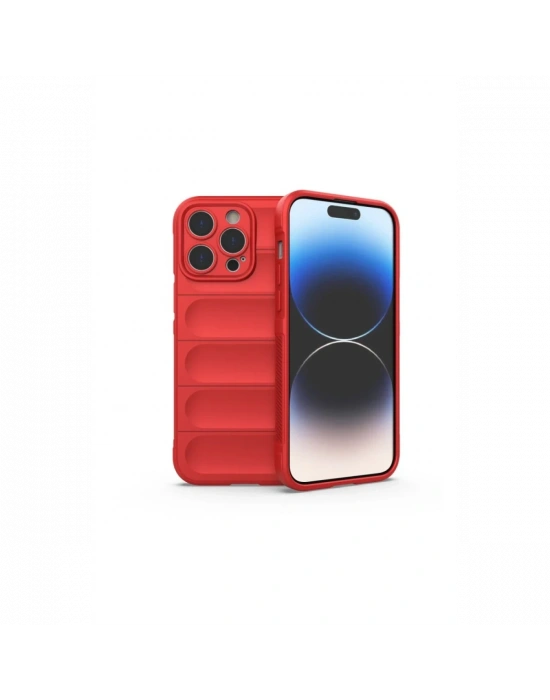 Newface iPhone 16 Pro Kılıf Optimum Silikon - Kırmızı