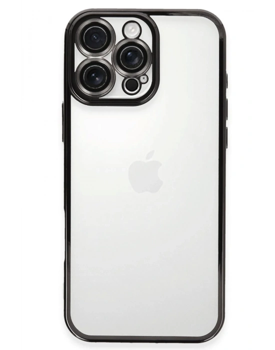 Newface iPhone 16 Pro Kılıf Razer Lensli Silikon - Siyah