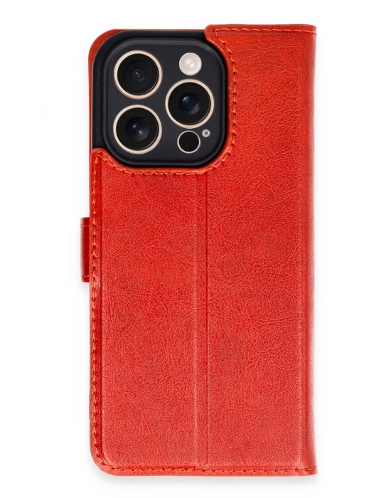 Newface iPhone 16 Pro Kılıf Trend S Plus Kapaklı Kılıf - Kırmızı