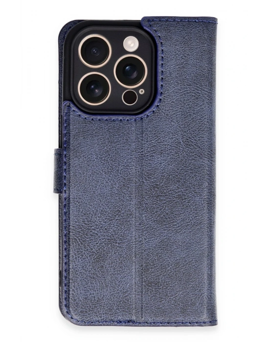 Newface iPhone 16 Pro Kılıf Trend S Plus Kapaklı Kılıf - Lacivert