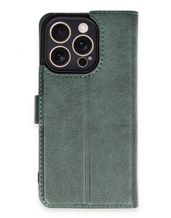 Newface iPhone 16 Pro Kılıf Trend S Plus Kapaklı Kılıf - Yeşil