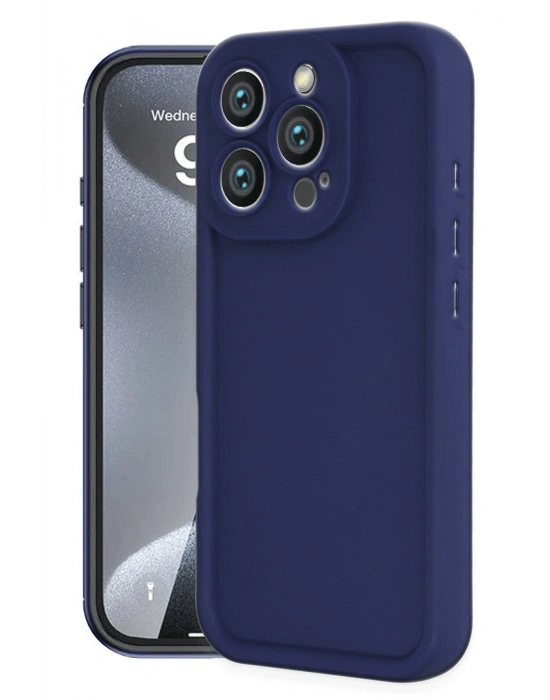 Newface iPhone 16 Pro Kılıf Viera Silikon - Lacivert