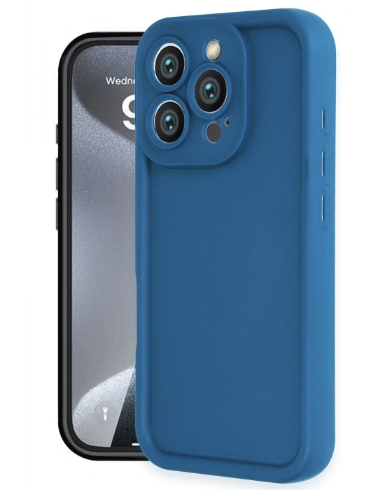 Newface iPhone 16 Pro Kılıf Viera Silikon - Mavi