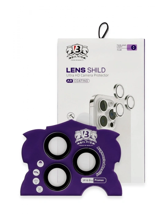 Newface iPhone 16 Pro Max Bilvis Titan Kamera Lens - Siyah