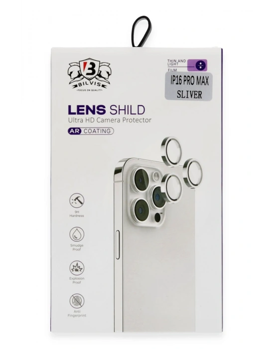 Newface iPhone 16 Pro Max Bilvis Titan Kamera Lens - Titan Gri