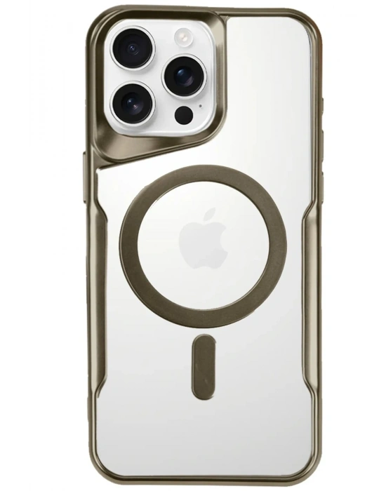 Newface iPhone 16 Pro Max Kılıf Boyi Magsafe Silikon Kapak - Çöl Titanyum