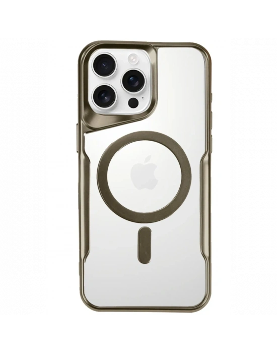 Newface iPhone 16 Pro Max Kılıf Boyi Magsafe Silikon Kapak - Çöl Titanyum